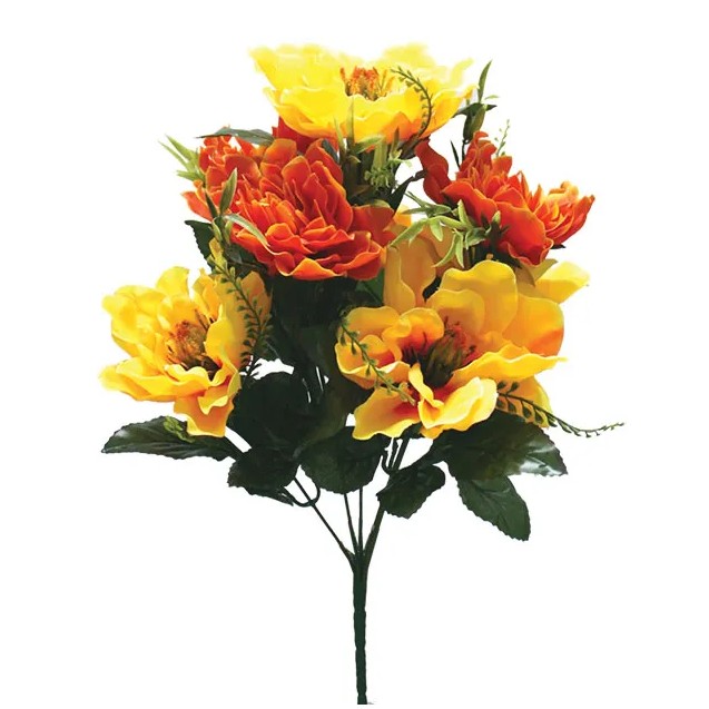 ΜΠΟΥΚΕΤΟ MIX ΚΙΤΡΙΝΟ/ΠΟΡΤΟΚΑΛΙ ΜΑΝΩΛΙΑ-ΧΡΥΣΑΝΘΕΜΟ Χ7 Υ42cm. 12/72ΚΙΒ – Δίνει premium χαρακτήρα στο περιβάλλον | iroots.gr