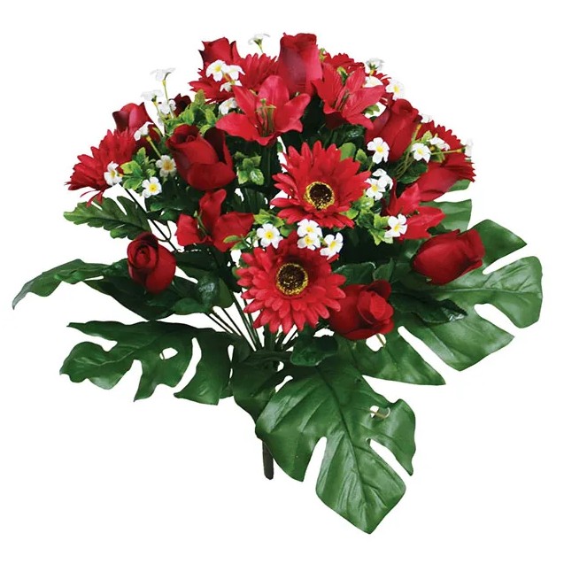 ΜΠΟΥΚΕΤΟ ΜΙΞ ΚΟΚΚΙΝΟ ΤΡΙΑΝΤΑΦΥΛΛΟ ΜΠΟΥΜΠΟΥΚΙ-ΖΕΡΜΠΕΡΑ-ΛΙΛΙΟΥΜ Υ50cm.12/48ΚΧ30ΙΒ – Δίνει premium χαρακτήρα στο περιβάλλον | iroot