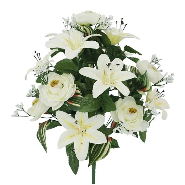 ΕΚΡΟΥ ΔΙΧΡΩMΟ ΜΠΟΥΚΕΤΟ ΝΕΡΑΓΚΟΥΛΑ/ΛΙΛΙΟΥΜ ΜΙΞ Χ16 Y48cm 24/72ΚΙΒ – Δίνει premium χαρακτήρα στο περιβάλλον | iroots.gr