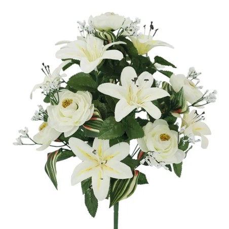 ΕΚΡΟΥ ΔΙΧΡΩMΟ ΜΠΟΥΚΕΤΟ ΝΕΡΑΓΚΟΥΛΑ/ΛΙΛΙΟΥΜ ΜΙΞ Χ16 Y48cm 24/72ΚΙΒ – Δίνει premium χαρακτήρα στο περιβάλλον | iroots.gr