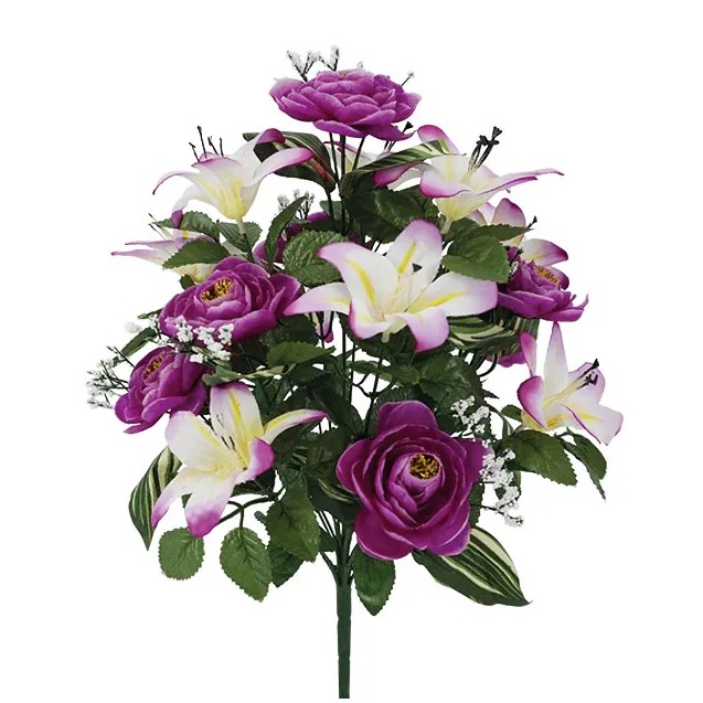 ΜΩΒ ΔΙΧΡΩMΟ ΜΠΟΥΚΕΤΟ ΝΕΡΑΓΚΟΥΛΑ/ΛΙΛΙΟΥΜ ΜΙΞ Χ16 Y48cm 24/72ΚΙΒ – Προσφέρει μοναδική αισθητική | iroots.gr