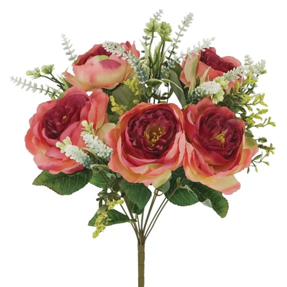 ΜΠΟΥΚΕΤΟ ΠΑΣΤΕΛ ΡΟΖ ΠΑΙΩΝΙΑ Χ12 40CM 12/48KIB – Προσφέρει μοναδική αισθητική | iroots.gr