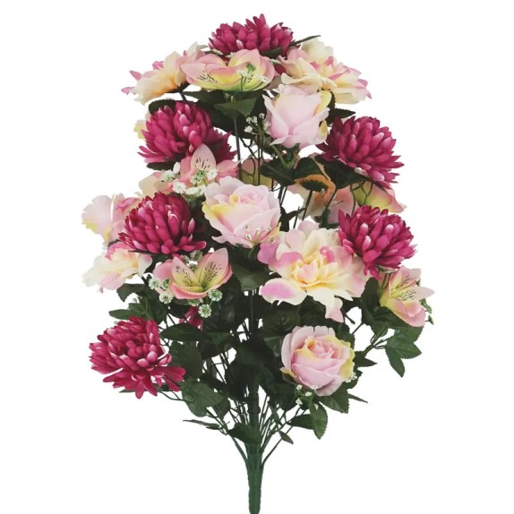 ΜΠΟΥΚΕΤΟ ΡΟΖ ΜΙΞ ΤΡΙΑΝΤΑΦΥΛΛΟ-ΑΛΣΤΡΟΜΕΡΙΑ Χ34- Υ69cm 10/30ΚΙΒ – Δίνει premium χαρακτήρα στο περιβάλλον | iroots.gr