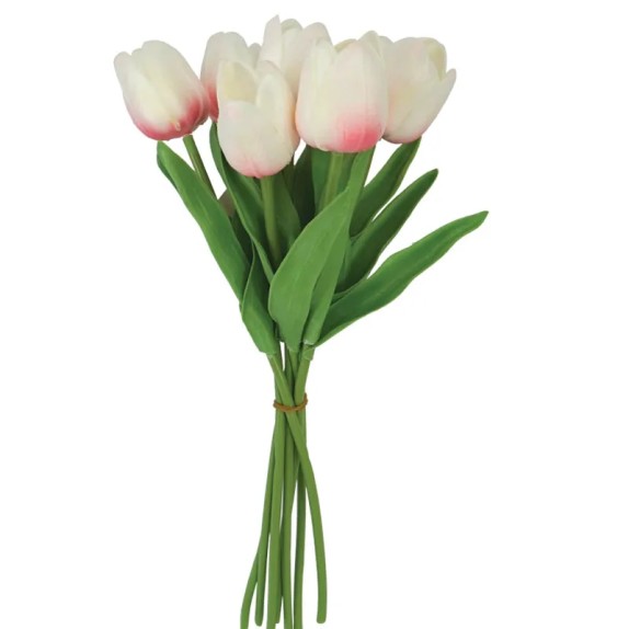 ΜΠΟΥΚΕΤΟ ΤΟΥΛΙΠΕΣ ΛΕΥΚΟ/ΡΟΖ REAL TOUCH - Υ34cm 48/288KIB – Δημιουργεί αίσθηση πολυτέλειας χωρίς κόπο | iroots.gr