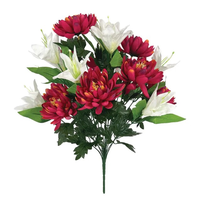 ΜΠΟΥΚΕΤΟ ΚΟΚΚΙΝΟ/ΛΕΥΚΟ ΚΡΙΝΟΣ-ΠΑΙΩΝΙΑ Χ18 - Φ40x50cm 12/48ΚΙΒ – Δίνει premium χαρακτήρα στο περιβάλλον | iroots.gr