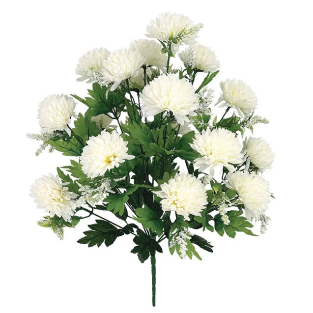 ΜΠΟΥΚΕΤΟ ΛΕΥΚΟ ΧΡΥΣΑΝΘΕΜΟ Χ18 - Φ36x50cm 12/48ΚΙΒ – Αναβαθμίζει άμεσα τον χώρο σου | iroots.gr