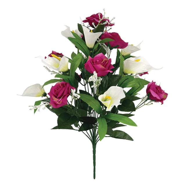 ΜΠΟΥΚΕΤΟ ΦΟΥΞ/ΛΕΥΚΟ ΚΑΛΑΣ-ΤΡΙΑΝΤΑΦΥΛΛΟ Χ18 - Φ36x50cm 12/48ΚΙΒ – Προσφέρει μοναδική αισθητική | iroots.gr