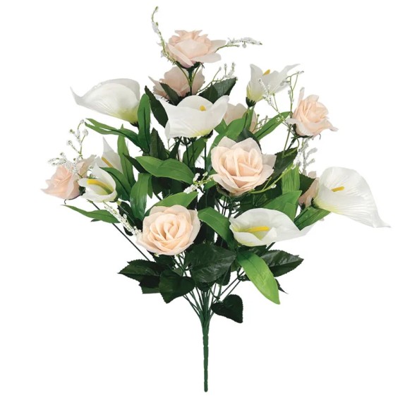 ΜΠΟΥΚΕΤΟ ΣΟΜΟΝ/ΛΕΥΚΟ ΚΑΛΑΣ-ΤΡΙΑΝΤΑΦΥΛΛΟ Χ18 - Φ36x50cm 12/48ΚΙΒ – Προσφέρει μοναδική αισθητική | iroots.gr