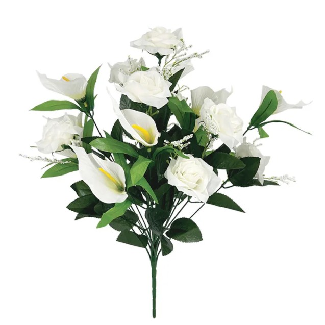 ΜΠΟΥΚΕΤΟ ΛΕΥΚΟ ΚΑΛΑΣ-ΤΡΙΑΝΤΑΦΥΛΛΟ Χ18 - Φ36x50cm 12/48ΚΙΒ – Ταιριάζει σε κάθε μοντέρνο ή επαγγελματικό χώρο | iroots.gr