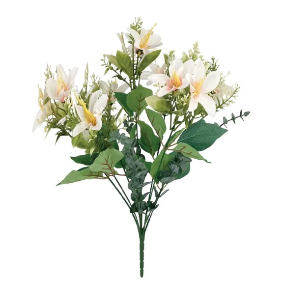 ΡΟΖ/ΕΚΡΟΥ ΜΠΟΥΚΕΤΟ ΚΡΙΝΑΚΙA Χ10 & ΕΥΚΑΛΥΠΤΟΣ - Y45cm 12/144ΚΙΒ – Ταιριάζει σε κάθε μοντέρνο ή επαγγελματικό χώρο | iroots.gr