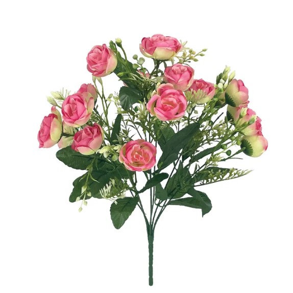 ΡΟΖ/ΚΙΤΡΙΝΟ ΦΟΥΞ ΜΠΟΥΚΕΤΟ ΤΡΙΑΝΤΑΦΥΛΛΑ Χ9 - Y40cm 12/144ΚΙΒ – Προσφέρει μοναδική αισθητική | iroots.gr