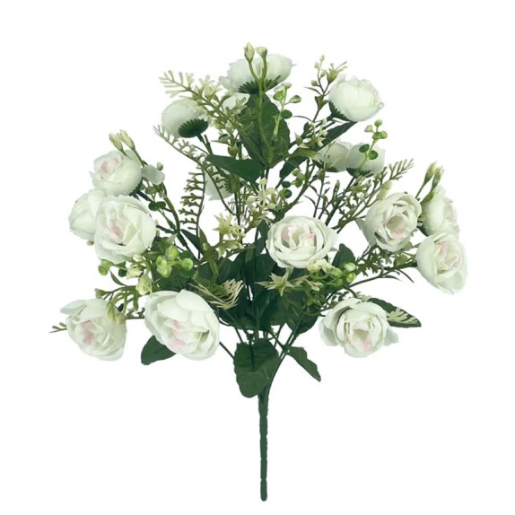 ΕΚΡΟΥ/ΡΟΖ ΦΟΥΞ ΜΠΟΥΚΕΤΟ ΤΡΙΑΝΤΑΦΥΛΛΑ Χ9 - Y40cm 12/144ΚΙΒ – Αναβαθμίζει άμεσα τον χώρο σου | iroots.gr