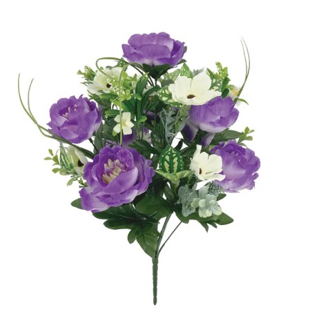 ΜΠΟΥΚΕΤΟ ΤΡΙΑΝΤΑΦΥΛΛΟ/ΠΑΠΑΡΟΥΝΑ ΜΩΒ/ΕΚΡΟΥ - Υ50cm 5/20ΚΙΒ – Δημιουργεί αίσθηση πολυτέλειας χωρίς κόπο | iroots.gr