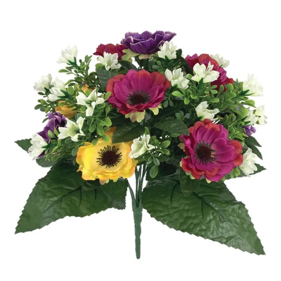 ΜΠΟΥΚΕΤΟ ΠΑΠΑΡΟΥΝΑΣ ΜΩΒ/ΚΙΤΡΙΝΟ ΑΝΘΑΚΙΑ ΕΚΡΟΥ - Υ40cm 4/20ΚΙΒ – Δίνει premium χαρακτήρα στο περιβάλλον | iroots.gr