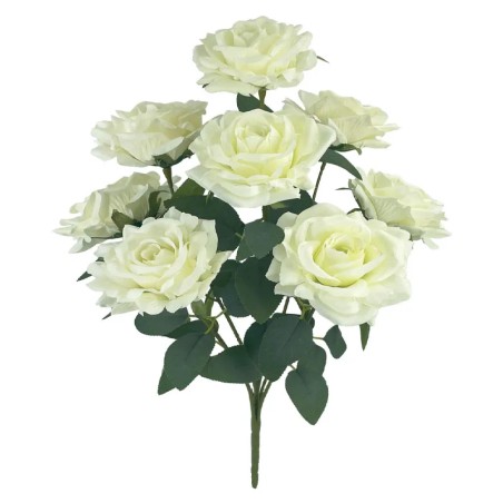 ΜΠΟΥΚΕΤΟ ΛΕΥΚΑ ΤΡΙΑΝΤΑΦΥΛΛΑ 8 ΛΟΥΛΟΥΔΙΑ - Υ71cm 16/80ΚΙΒ – Ταιριάζει σε κάθε μοντέρνο ή επαγγελματικό χώρο | iroots.gr