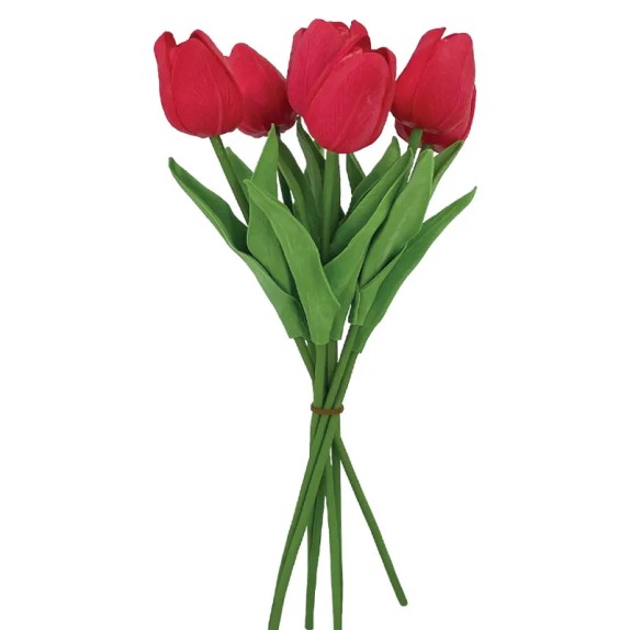 ΜΠΟΥΚΕΤΟ ΤΟΥΛΙΠΕΣ ΚΟΚΚΙΝΟ REAL TOUCH - Υ34cm 48/288KIB – Δίνει premium χαρακτήρα στο περιβάλλον | iroots.gr