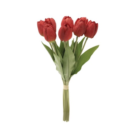 ΜΠΟΥΚΕΤΟ ΤΟΥΛΙΠΕΣ ΚΟΚΚΙΝΟ ΜΕ 10 ΑΝΘΗ- Φ14x45cm 24/192ΚΙΒ – Προσφέρει μοναδική αισθητική | iroots.gr