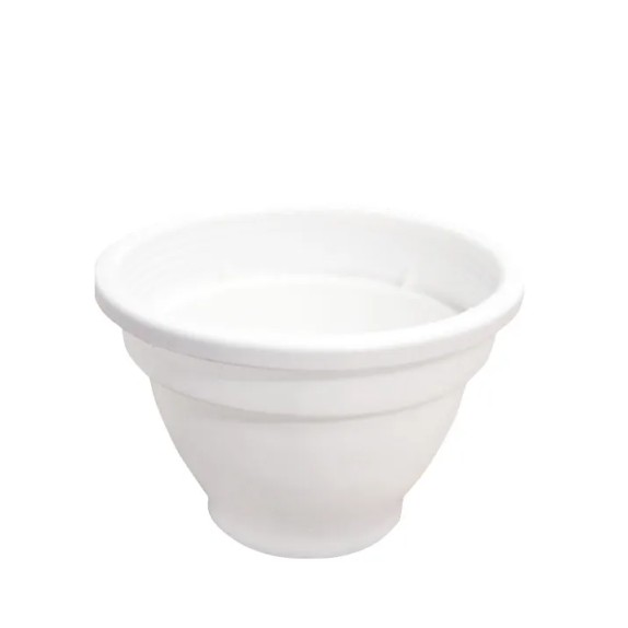 ΓΛΑΣΤΡΑΚΙ MINI ΛΕΥΚΟ ΣΤΡΟΓΓΥΛΟ ΠΛΑΣΤΙΚΟ - Φ8x8cm – Ταιριάζει σε κάθε μοντέρνο ή επαγγελματικό χώρο | iroots.gr