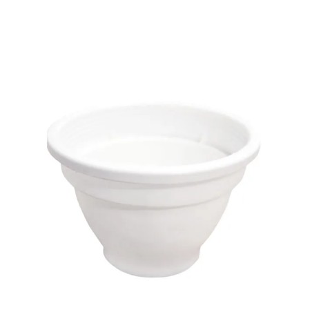 ΓΛΑΣΤΡΑΚΙ MINI ΛΕΥΚΟ ΣΤΡΟΓΓΥΛΟ ΠΛΑΣΤΙΚΟ - Φ8x8cm – Ταιριάζει σε κάθε μοντέρνο ή επαγγελματικό χώρο | iroots.gr