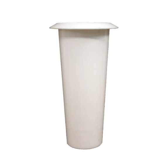 ΑΝΘΟΔΟΧΕΙΟ ΚΥΠΕΛΟ ΛΕΥΚΟ ΚΟΙΜΗΤΗΡΙΩΝ ΠΛΑΣΤΙΚΟ - Φ9.4x24cm (ΧΕΙΛΟΣ Φ12.5cm) – Δημιουργεί αίσθηση πολυτέλειας χωρίς κόπο | iroots.g