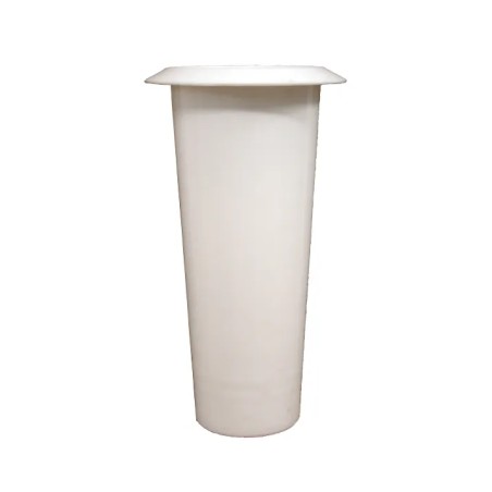 ΑΝΘΟΔΟΧΕΙΟ ΚΥΠΕΛΟ ΛΕΥΚΟ ΚΟΙΜΗΤΗΡΙΩΝ ΠΛΑΣΤΙΚΟ - Φ9.4x24cm (ΧΕΙΛΟΣ Φ12.5cm) – Δημιουργεί αίσθηση πολυτέλειας χωρίς κόπο | iroots.g