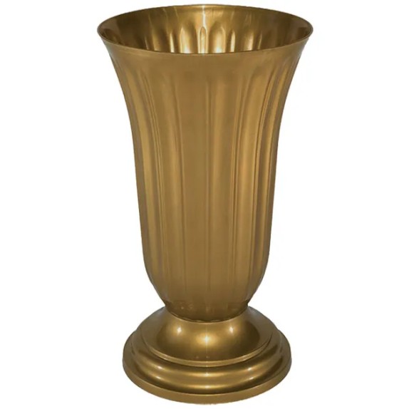 ΑΝΘΟΔΟΧΕΙΟ ΧΡΥΣΟ ΠΛΑΣΤΙΚΟ FLAKON LILIA - Φ20x35cm – Δίνει premium χαρακτήρα στο περιβάλλον | iroots.gr