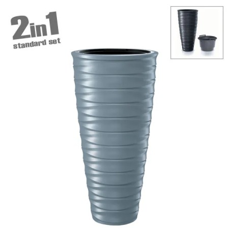 ΚΑΣΠΩ (2 ΣΕ 1) ΓΚΡΙ FREZE ΚΩΝΟΣ ΣΤΡΟΓΓΥΛΟ Φ38.3x76.5cm 1/2ΚΙΒ – Προσφέρει μοναδική αισθητική | iroots.gr