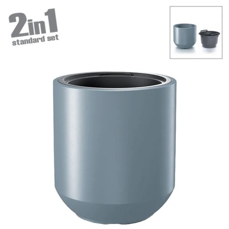 ΚΑΣΠΩ (2 ΣΕ 1) ΓΚΡΙ HEOS ΣΤΡΟΓΓΥΛΟ Φ39x44cm 1/4ΚΙΒ – Προσφέρει μοναδική αισθητική | iroots.gr