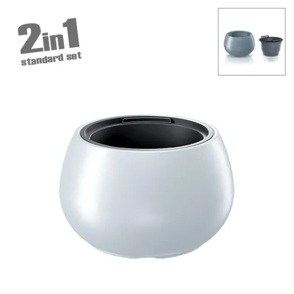 ΚΑΣΠΩ (2 ΣΕ 1) ΛΕΥΚΟ HEOS ΜΠΩΛ Φ43.6x27cm 1/3ΚΙΒ – Δημιουργεί αίσθηση πολυτέλειας χωρίς κόπο | iroots.gr