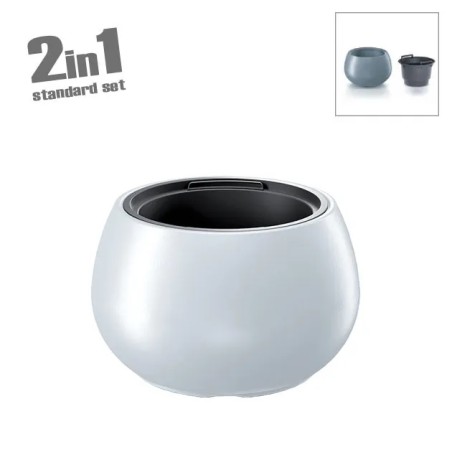 ΚΑΣΠΩ (2 ΣΕ 1) ΛΕΥΚΟ HEOS ΜΠΩΛ Φ43.6x27cm 1/3ΚΙΒ – Δημιουργεί αίσθηση πολυτέλειας χωρίς κόπο | iroots.gr