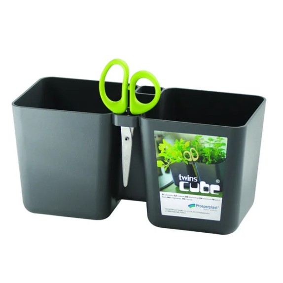 2 ΓΛΑΣΤΡΑΚΙΑ & ΨΑΛΙΔΑΚΙ ΧΡΩΜΑ ΓΡΑΦΙΤΗ TWINS CUBE 24.4x11x12cm 1/10KIB – Ταιριάζει σε κάθε μοντέρνο ή επαγγελματικό χώρο | iroots