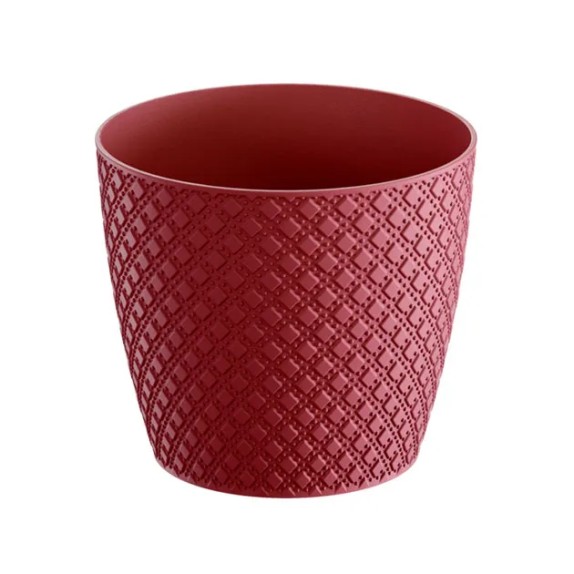 ΓΛΑΣΤΡΑ ΣΤΡΟΓΓΥΛΗ ΚΟΚΚΙΝΟ ORIENT Φ18.9x16.7cm 5/90ΚΙΒ – Ταιριάζει σε κάθε μοντέρνο ή επαγγελματικό χώρο | iroots.gr