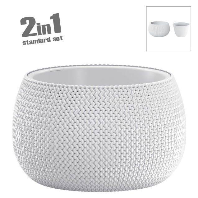 ΚΑΣΠΩ-ΓΛΑΣΤΡΑ (2 ΣΕ 1) ΛΕΥΚΟ ΣΤΡΟΓΓΥΛΟ SPLOFY BOWL Φ47.8x30cm 1/2ΚΙΒ