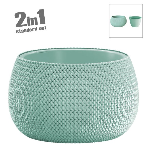 ΚΑΣΠΩ-ΓΛΑΣΤΡΑ (2 ΣΕ 1) ΜΕΝΤΑ ΣΤΡΟΓΓΥΛΟ SPLOFY BOWL Φ47.8x30cm 1/2ΚΙΒ – Δημιουργεί αίσθηση πολυτέλειας χωρίς κόπο | iroots.gr