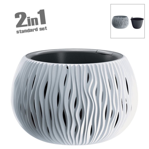 ΚΑΣΠΩ-ΓΛΑΣΤΡΑ (2 ΣΕ 1) ΛΕΥΚΟ SANDY BOWL Φ47.8x30cm 1/2ΚΙΒ – Αναβαθμίζει άμεσα τον χώρο σου | iroots.gr