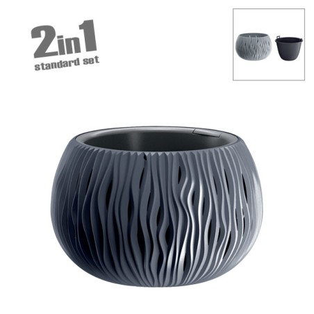 ΚΑΣΠΩ-ΓΛΑΣΤΡΑ (2 ΣΕ 1) ΑΝΘΡΑΚΙ SANDY BOWL Φ47.8x30cm 1/2ΚΙΒ – Ταιριάζει σε κάθε μοντέρνο ή επαγγελματικό χώρο | iroots.gr