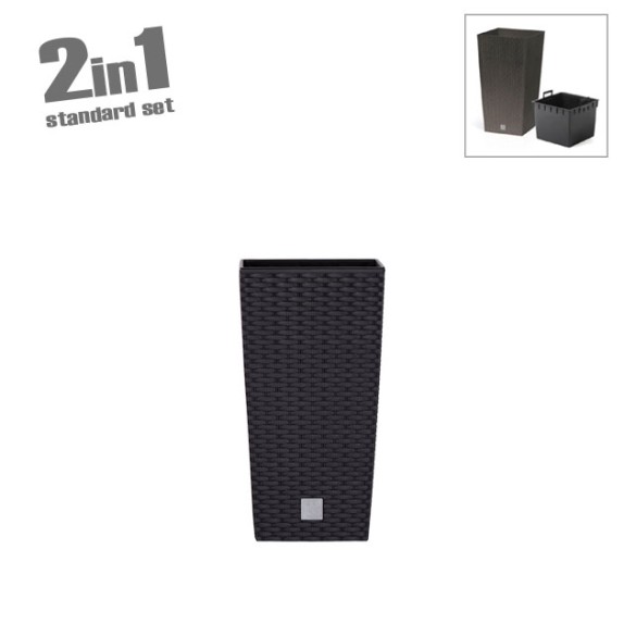 ΚΑΣΠΩ-ΓΛΑΣΤΡΑ (2 ΣΕ 1) ΑΝΘΡΑΚΙ RATO SQUARE ΤΕΤΡΑΓΩΝΗ 22.5x22.5x42.1cm 1/5KIB – Προσφέρει μοναδική αισθητική | iroots.gr