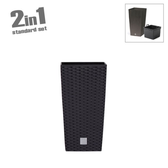 ΚΑΣΠΩ-ΓΛΑΣΤΡΑ (2 ΣΕ 1) ΑΝΘΡΑΚΙ RATO SQUARE ΤΕΤΡΑΓΩΝΗ 26.5x26.5x50cm 1/5KIB – Αναβαθμίζει άμεσα τον χώρο σου | iroots.gr