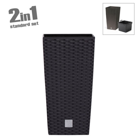 ΚΑΣΠΩ-ΓΛΑΣΤΡΑ (2 ΣΕ 1) ΑΝΘΡΑΚΙ RATO SQUARE ΤΕΤΡΑΓΩΝΗ 40x40x75cm 1/3KIB – Δίνει premium χαρακτήρα στο περιβάλλον | iroots.gr