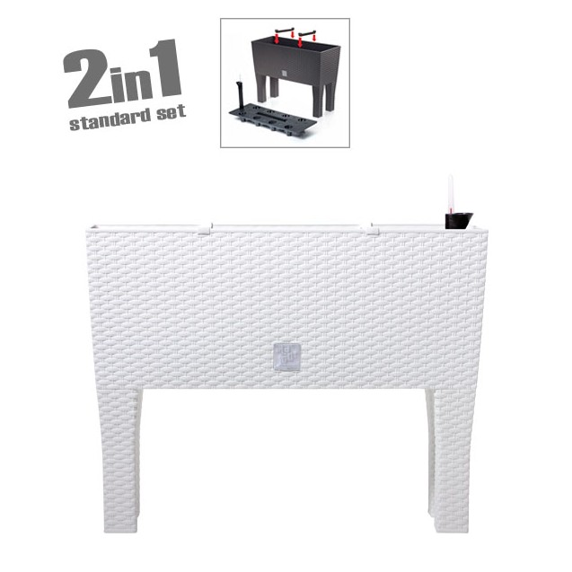 ΖΑΡΝΤΙΝΙΕΡΑ ΜΕ ΠΟΔΙΑ (2 ΣΕ 1) ΛΕΥΚΟ RATO CASE 60x25x46cm 1/3KIB
