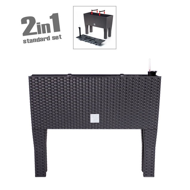 ΖΑΡΝΤΙΝΙΕΡΑ ΜΕ ΠΟΔΙΑ (2 ΣΕ 1) ΑΝΘΡΑΚΙ RATO CASE 60x25x46cm 1/3KIB – Αναβαθμίζει άμεσα τον χώρο σου | iroots.gr