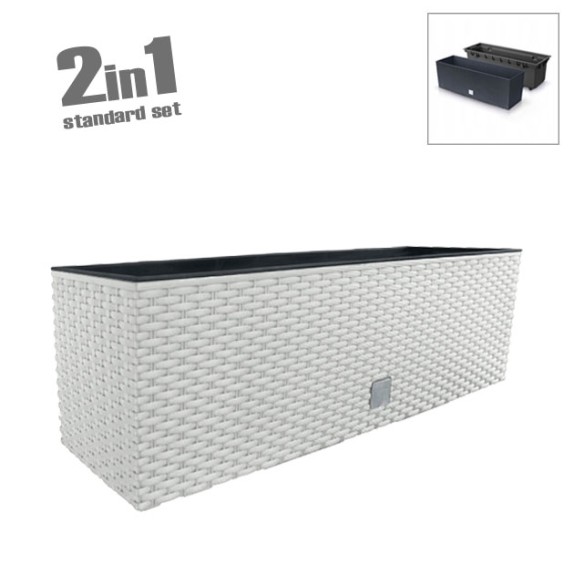 ΖΑΡΝΤΙΝΙΕΡΑ (2 ΣΕ 1) ΛΕΥΚΟ RATO CASE 58x18x19.5cm 5/10ΚΙΒ – Προσφέρει μοναδική αισθητική | iroots.gr