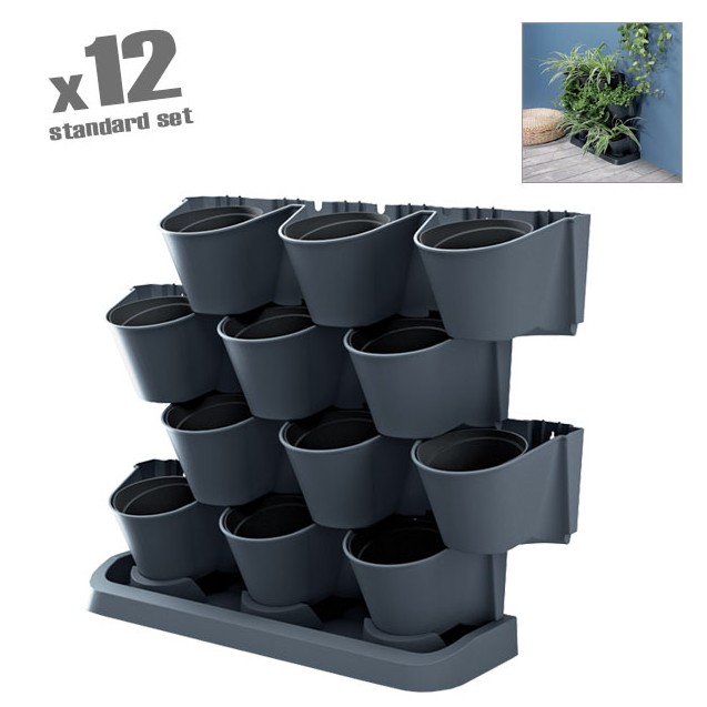 ΓΛΑΣΤΡΑΚΙΑ X12 ΕΠIΔΑΠΕΔΙΑ ΑΝΘΡΑΚΙ CASCADE GARDEN 68.5x19x54.6cm 1/1ΚΙΒ – Αναβαθμίζει άμεσα τον χώρο σου | iroots.gr