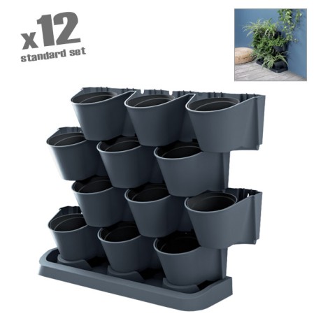 ΓΛΑΣΤΡΑΚΙΑ X12 ΕΠIΔΑΠΕΔΙΑ ΑΝΘΡΑΚΙ CASCADE GARDEN 68.5x19x54.6cm 1/1ΚΙΒ – Αναβαθμίζει άμεσα τον χώρο σου | iroots.gr