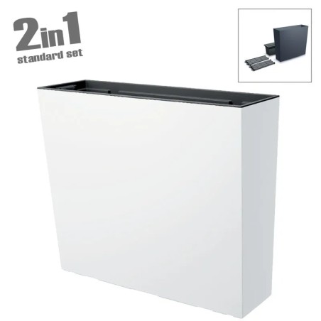 ΖΑΡΝΤΙΝΙΕΡΑ (2 ΣΕ 1) ΠΛΑΣΤΙΚΗ ΛΕΥΚΟ URBI CASE T - 77x23.5x68.6cm 2/20KIB – Ταιριάζει σε κάθε μοντέρνο ή επαγγελματικό χώρο | iro