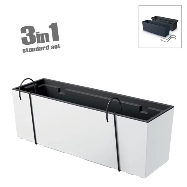 ΖΑΡΝΤΙΝΙΕΡΑ (3 ΣΕ 1) ΛΕΥΚΟ URBI CASE W - 58x18x19.5cm 5/10ΚΙΒ – Δίνει premium χαρακτήρα στο περιβάλλον | iroots.gr