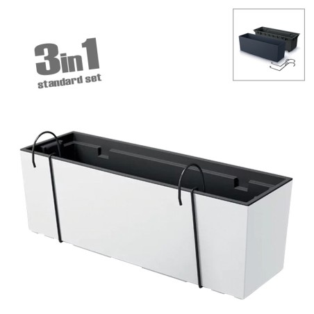 ΖΑΡΝΤΙΝΙΕΡΑ (3 ΣΕ 1) ΛΕΥΚΟ URBI CASE W - 58x18x19.5cm 5/10ΚΙΒ – Δίνει premium χαρακτήρα στο περιβάλλον | iroots.gr