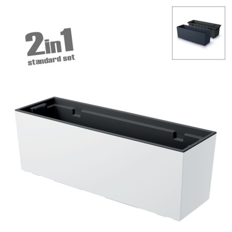 ΖΑΡΝΤΙΝΙΕΡΑ (2 ΣΕ 1) ΛΕΥΚΟ URBI CASE - 58x18x19.5cm 5/10ΚΙΒ – Δίνει premium χαρακτήρα στο περιβάλλον | iroots.gr