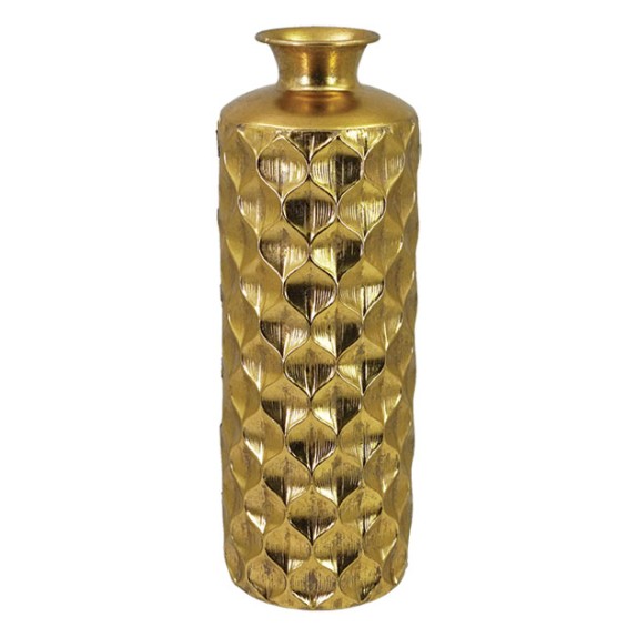 ΜΕΤΑΛΛΙΚΟ ΒΑΖΟ-ΜΠΟΥΚΑΛΙ ΧΡΥΣΟ Φ17x49cm 4/ΚΙΒ – Δημιουργεί αίσθηση πολυτέλειας χωρίς κόπο | iroots.gr