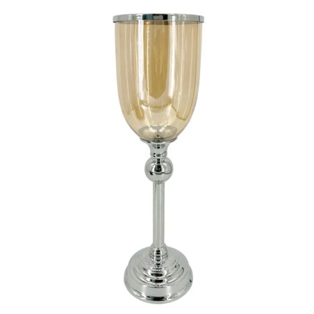 ΜΕΤΑΛΛΙΚΟ/ΓΥΑΛΙΝΟ ΚΗΡΟΠΗΓΙΟ ΑΣΗΜΙ ΚΥΠΕΛΛΟ - Φ16x55.5cm 4/ΚΙΒ – Δίνει premium χαρακτήρα στο περιβάλλον | iroots.gr